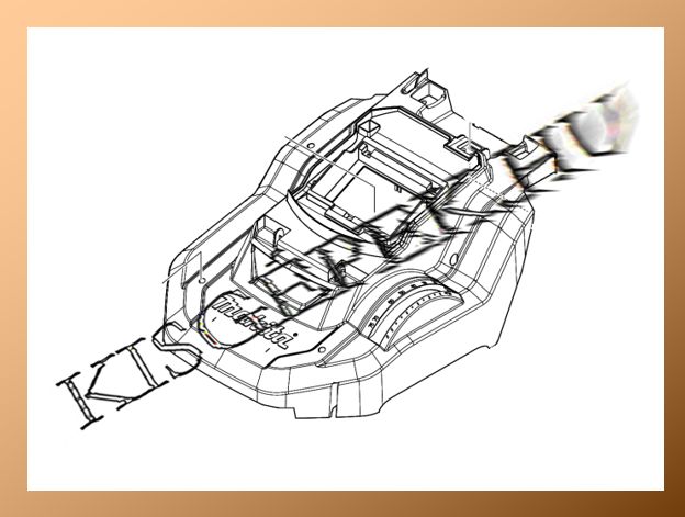 Motor burkolat Makita DLM432