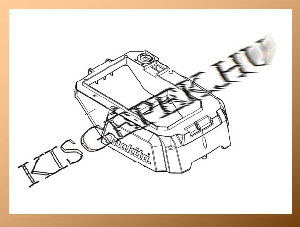 Motor burkolat Makita DLM460, DLM465, DLM532, DLM533, DLM536, felső