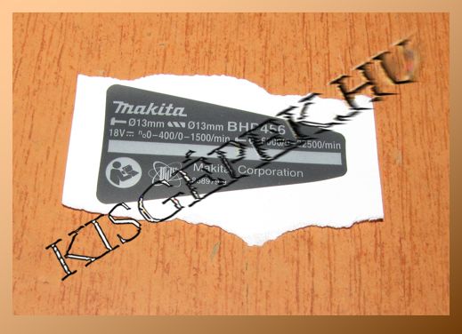 Névtábla Makita BHP456